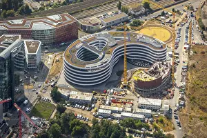 Construction site for the new TRIVAGO headquarters on KesselstraBe in the media port in Dusseldorf