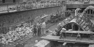 Construction site, sewerage system