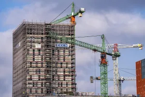 Construction sites in the east of Hafencity Hamburg