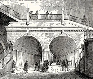 Construction of the Thames Tunnel, London, 1843