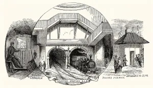Construction of the Thames Tunnel, London, 1843