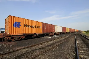 Container of goods train at Adani Power