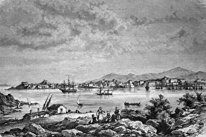 Corfu, Greece, historical illustration