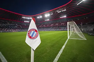 Category Historic EN Prints: Corner flag, FC Bayern Munich FCB logo