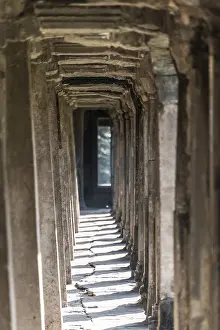 Corridor in the Angkor Wat temple complex