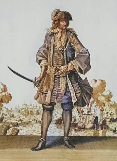 Costume, clothing, English admiral at sea