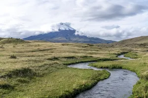 Cotopaxi volcano in the background