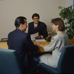 Counselling, Young Couple Office Scene