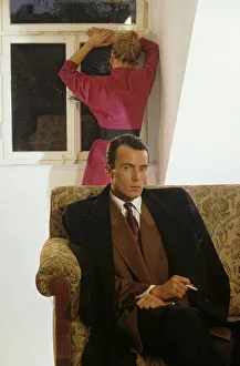 Couple arguing, scene, He smoking cigarette