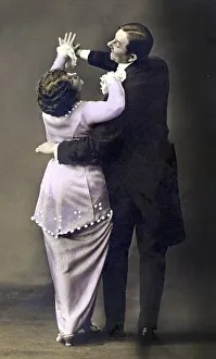 Couple dancing Tango, 1910s, Germany, Europe