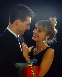 Couple with gift packages