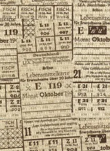 Coupons, adult ration card for food