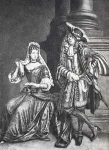 Court costumes at the time of Louis XIV