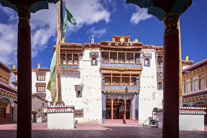 Courtyard of Chemrey Gompa (Monastery)