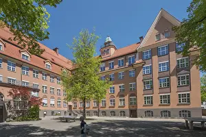 Category Historic EN Prints: The courtyard of the Realschule an der SalzstraBe