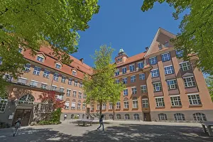 Category Historic EN Prints: The courtyard of the Realschule an der SalzstraBe