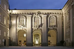 Courtyard in the Residenz town of Salzburg Austria