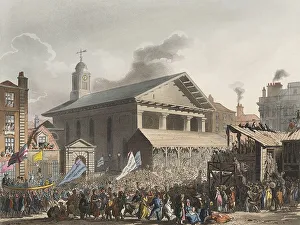 Covent Garden market, London, after Ackermann