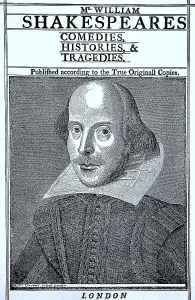 Cover of the folio edition of Shakespeare's plays from 1623