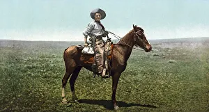 A cowboy with his horse, Colorado