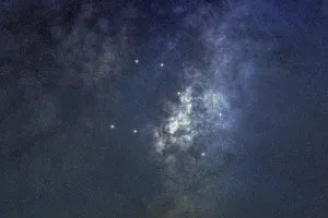 Crater star constellation, Night sky