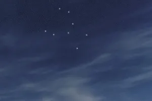 Crater star constellation, Night sky
