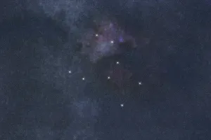 Crater star constellation, Night sky
