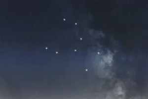 Crater star constellation, Night sky