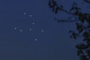 Crater star constellation, Night sky