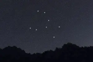 Crater star constellation, Night sky
