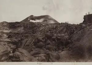Crater of the volcano Vesuvius in 1880