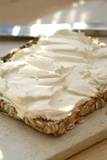 Cream cheese on bread