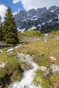 Creek in the wilder kaiser mountains