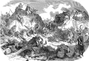Crimean War 1853-1856, conquest of a Russian military battery