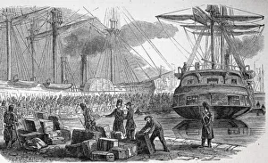 Crimean War 1855, embarkation of the Imperial Guard to the Crimea