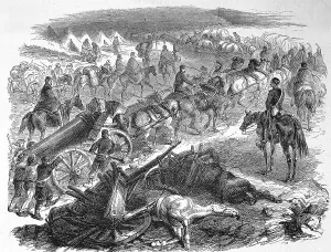 Crimean War, English convoy with luggage and artillery