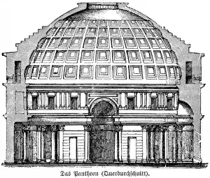 Cross-section of the Pantheon, sanctuary