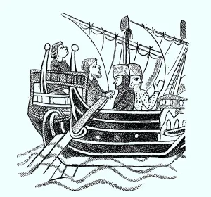 Crossing of knights on Genoese galleys to the Promised Land in 1187