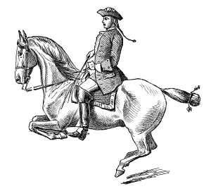 Croupade, illustration from Meyers Encyclopedia