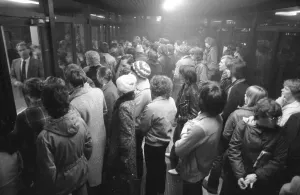 Crowd at the Dortmund Labour Office in the early hours of December 1981