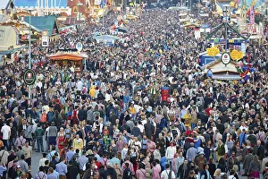 Crowds, Oktoberfest, Munich, Upper Bavaria