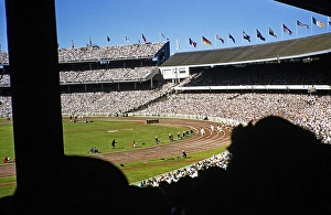 Crowds in the stadium at the Summer Olympics, Melbourne, Australia, 1956, Oceania