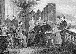 Crown Prince Frederick William and his family in front of the Villa Zirio at San Remo