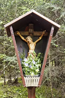 Crucifix, carving, Oetztal, Austria, Europe