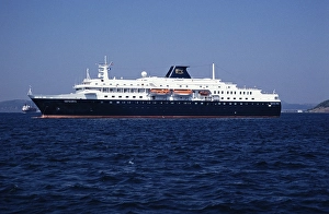 The cruise liner MV Minerva from Swan Hellenic is on holiday cruises in Izmir, Turkey, in 1997, Asia