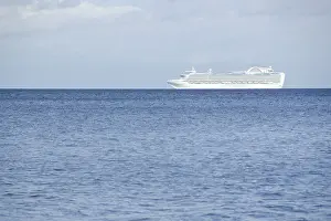 Cruise ship on the Baltic Sea close to Copenhagen