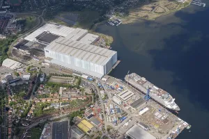 Cruise ship, Disney Adventure, shipyard hall
