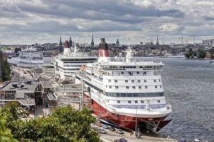 Cruise ships, Baltic Sea port, Stockholm