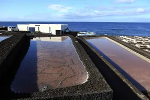 Crystallisation basin of the salt works in Fuencaliente at the Punta de Fuencaliente
