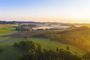 Cultural landscape in the morning light